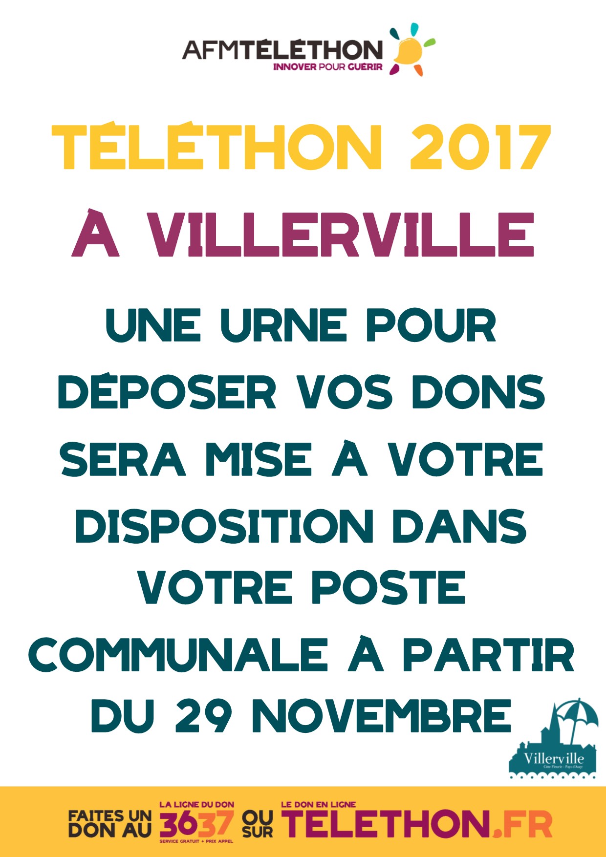 Affiche poste telethon2017