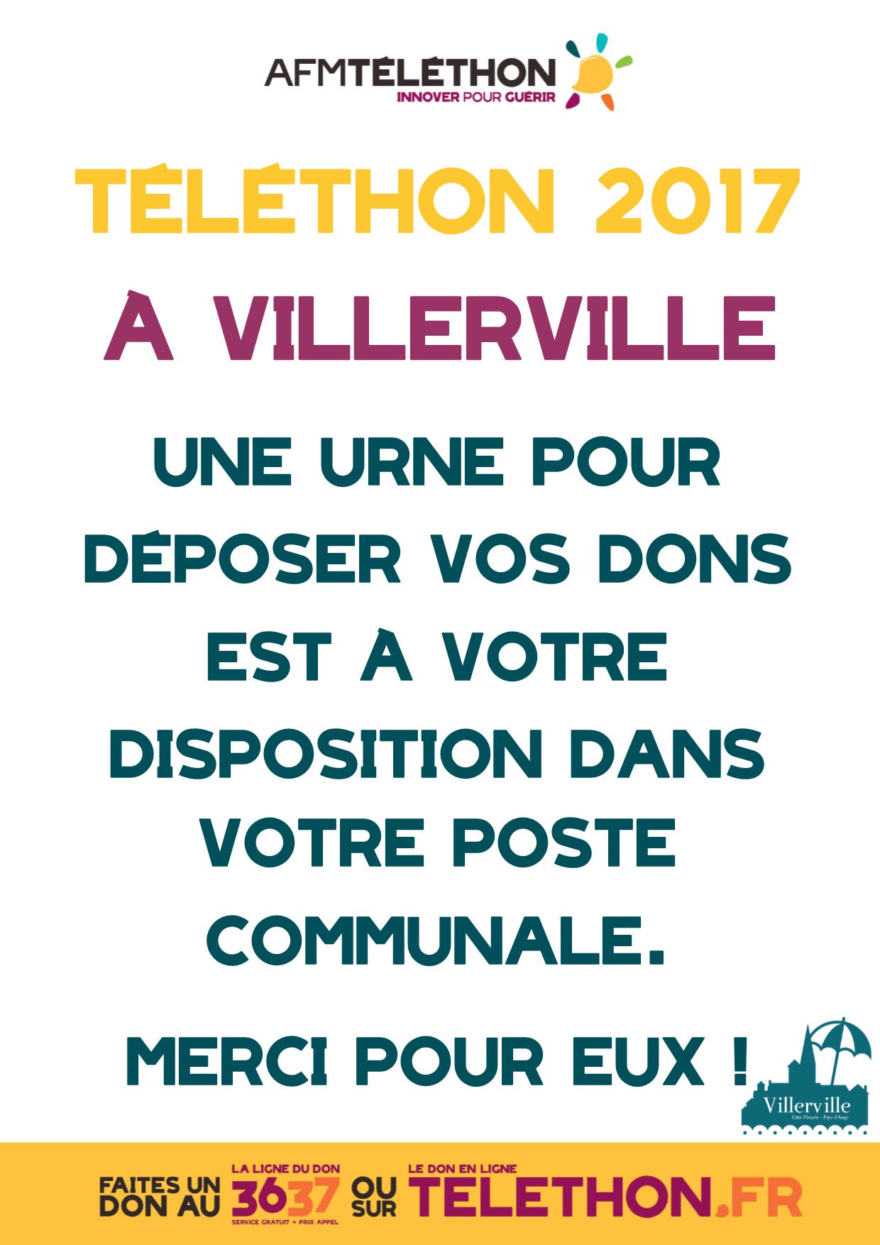 Affiche poste telethon2017pendant