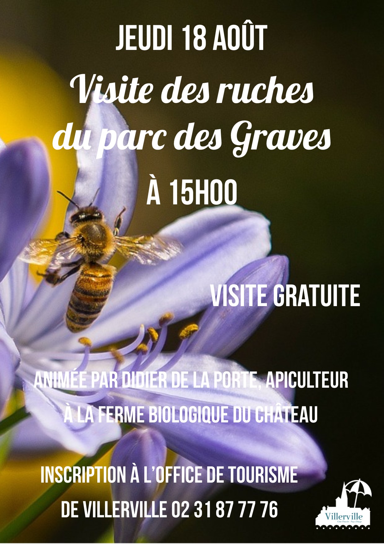 Affiche visite ruches 18aout