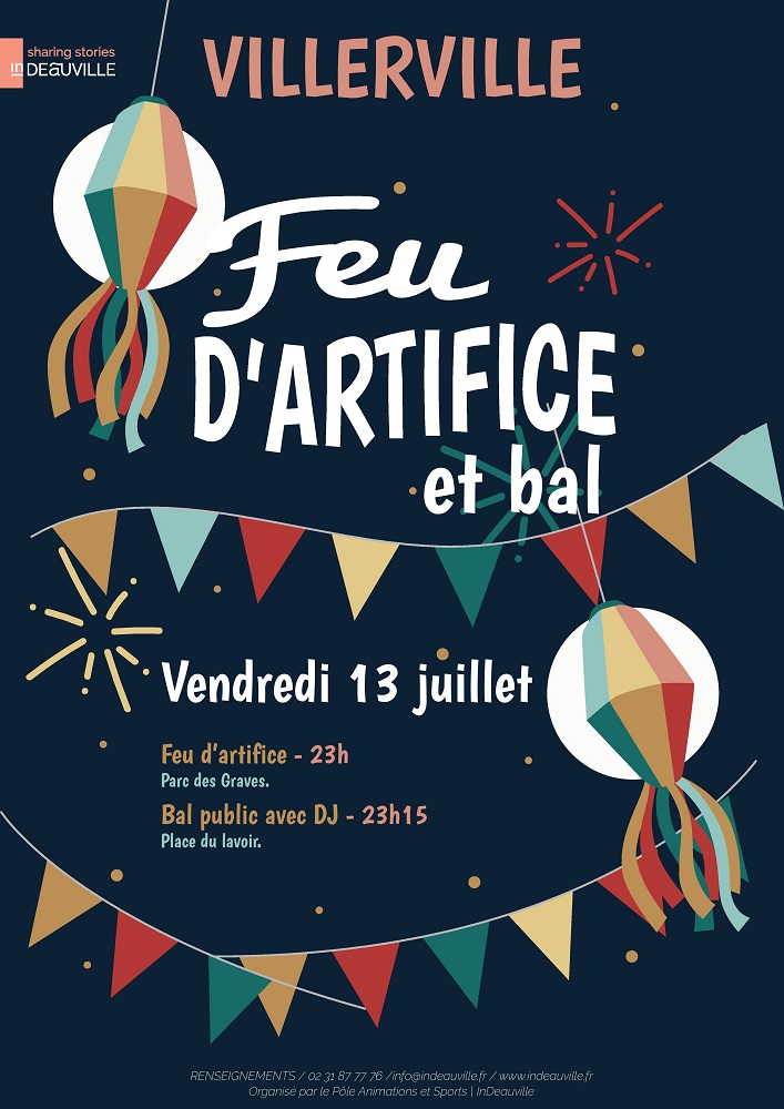 Affiche feu d artifice villerville juillet 2018 bd