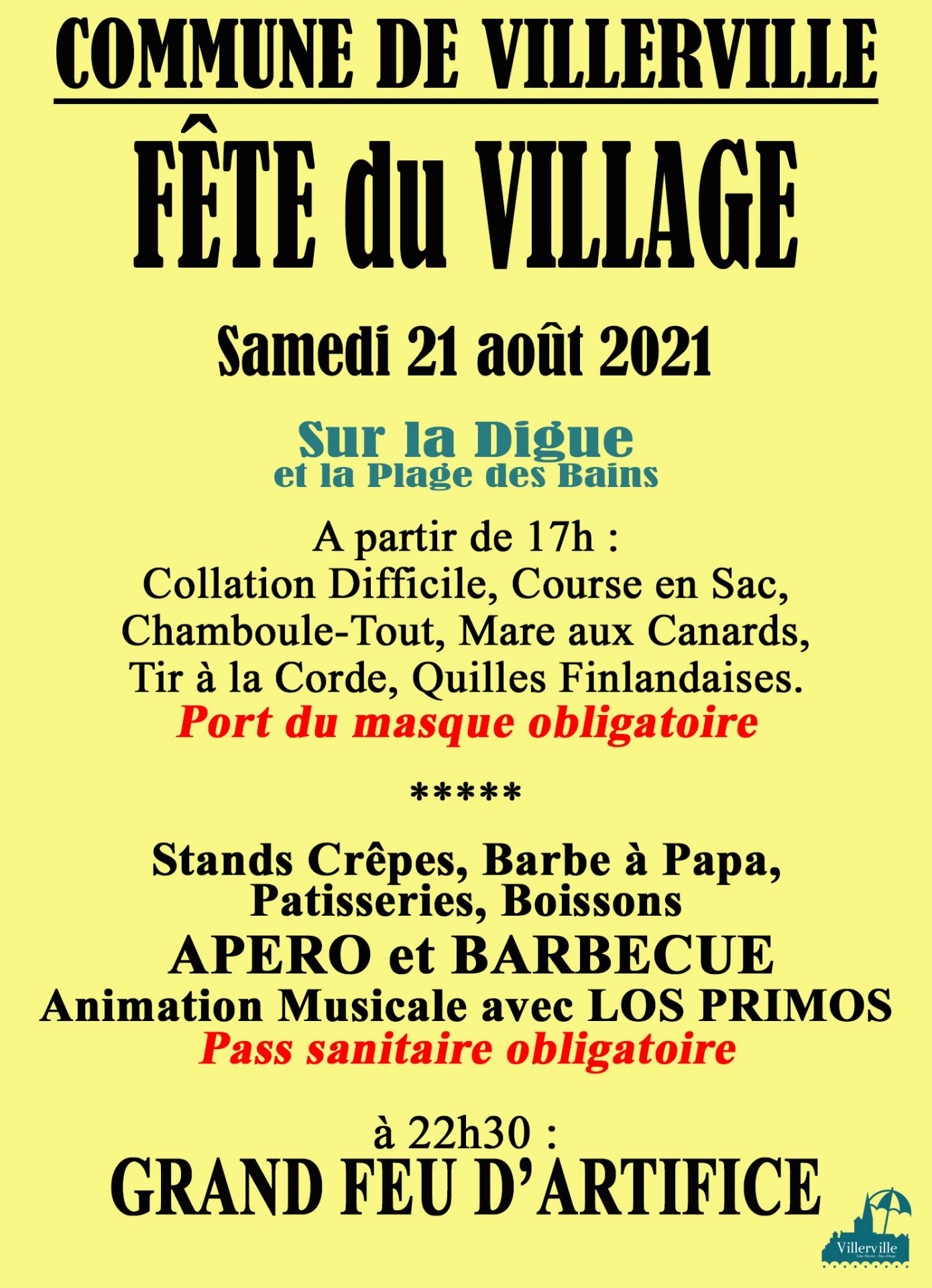 Affiche v2 fete du village 2021