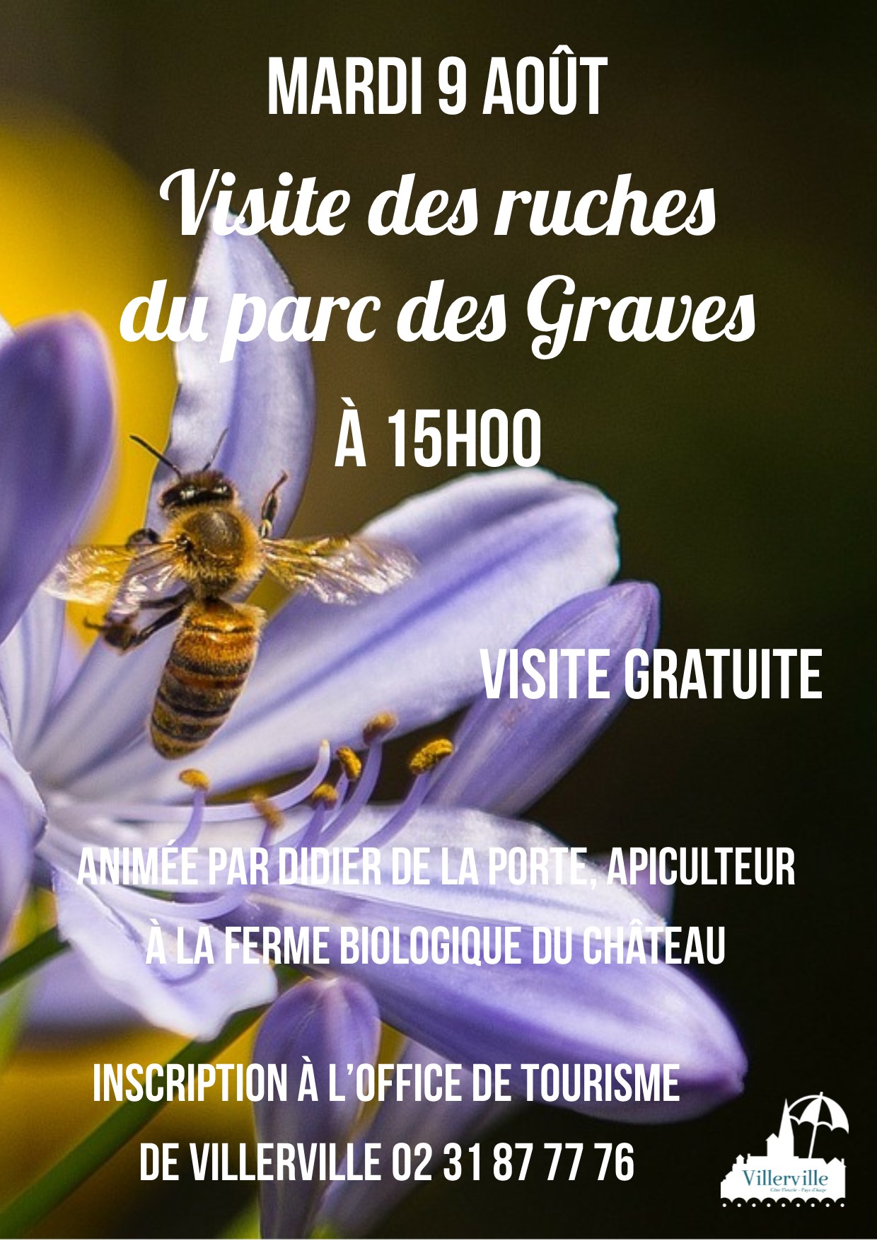 Affiche visite ruches aout