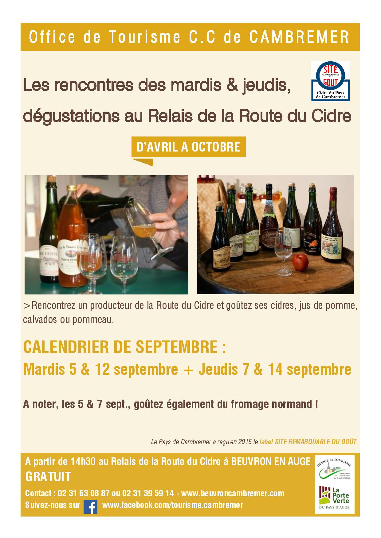 Affichette degustations sept 2017 ot cc cambremer