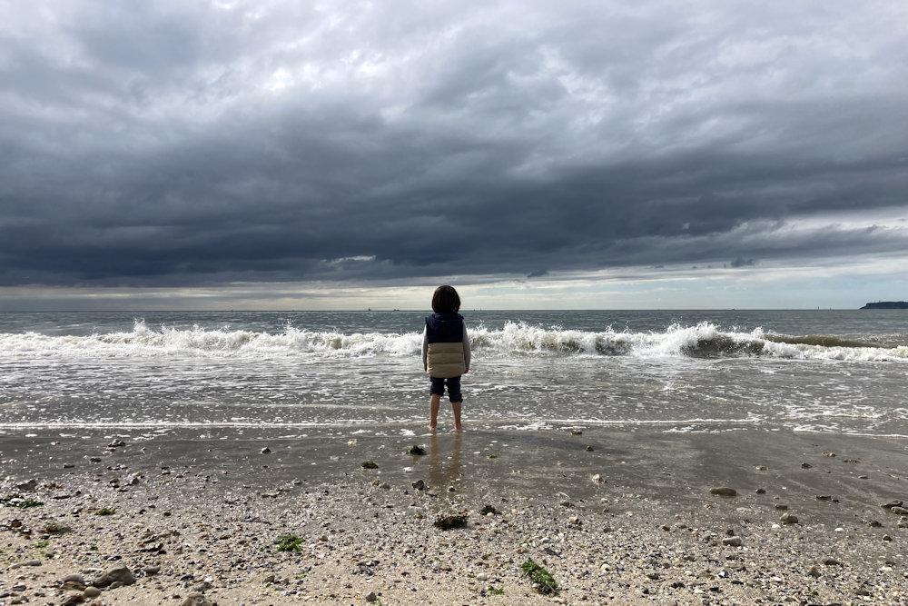 Amandine georges un loup de mer en hiver 