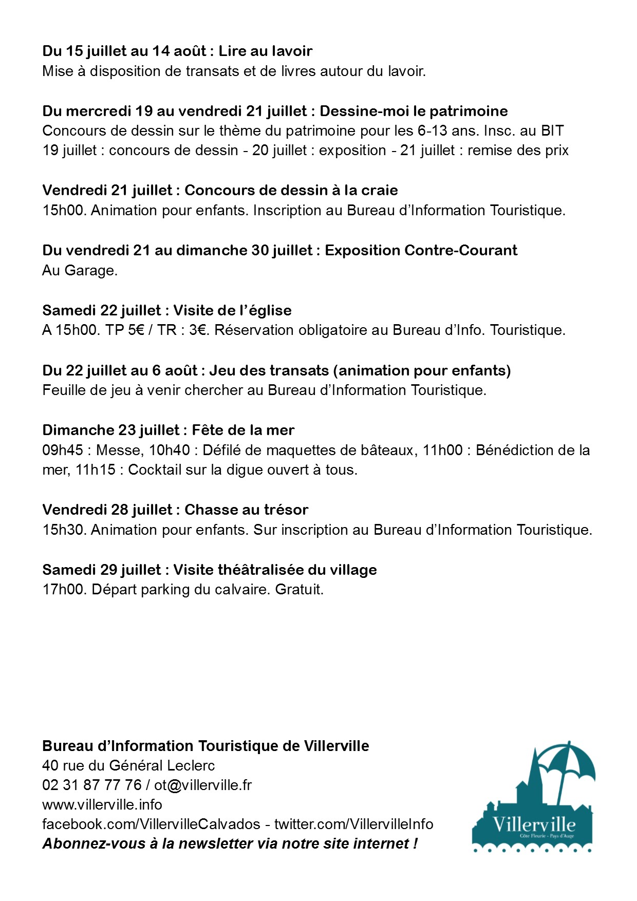 Flyer programme juillet 2017 verso